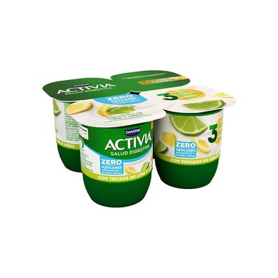 Yogur Lima/limón 0% azúcares ACTIVIA de DANONE.