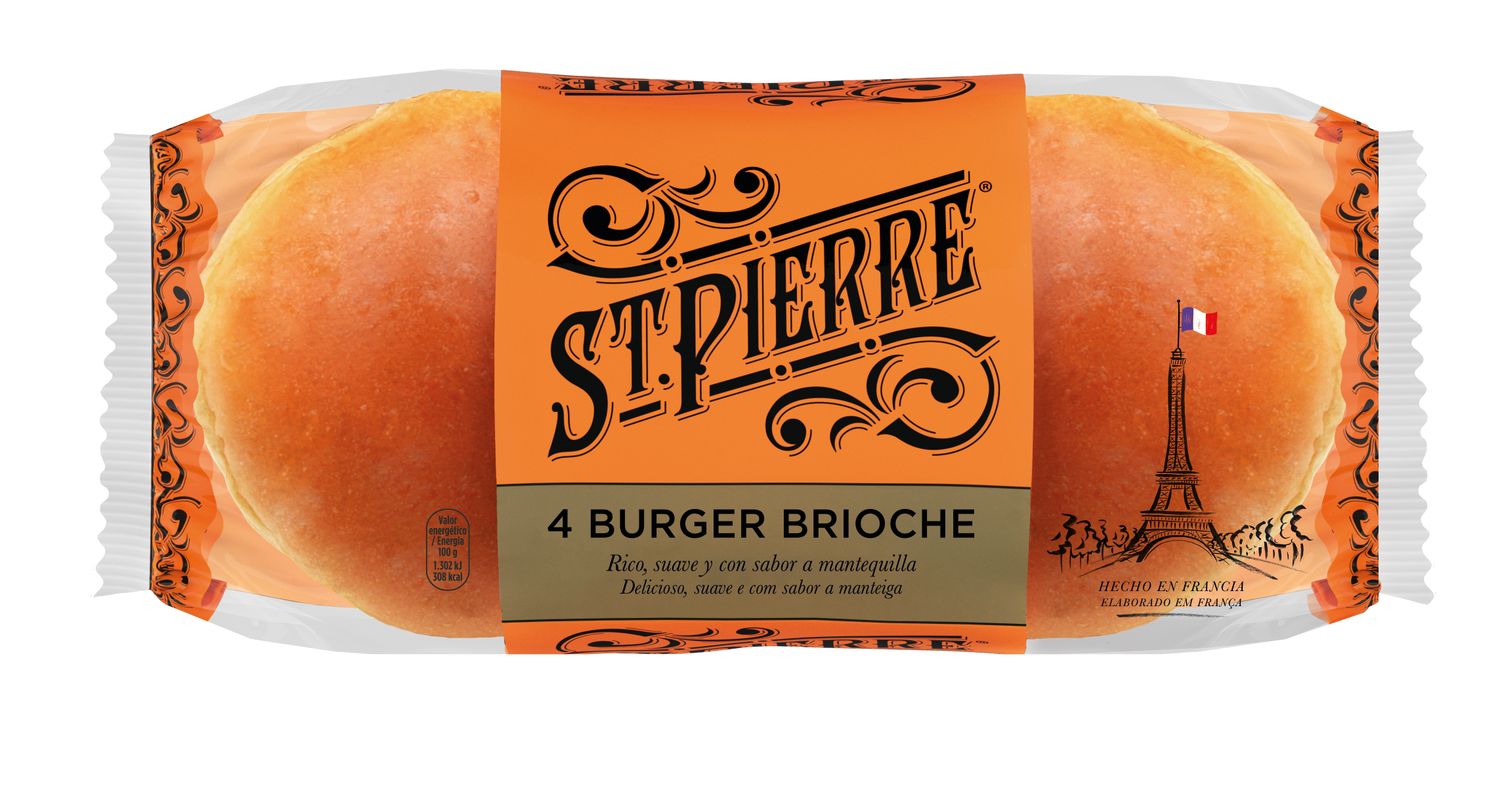 4 Burger brioche ST. PIERRE 250 g.