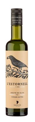 Aceite de oliva virgen extra L&#39;ESTORNELL arbequina picual 750 ml.