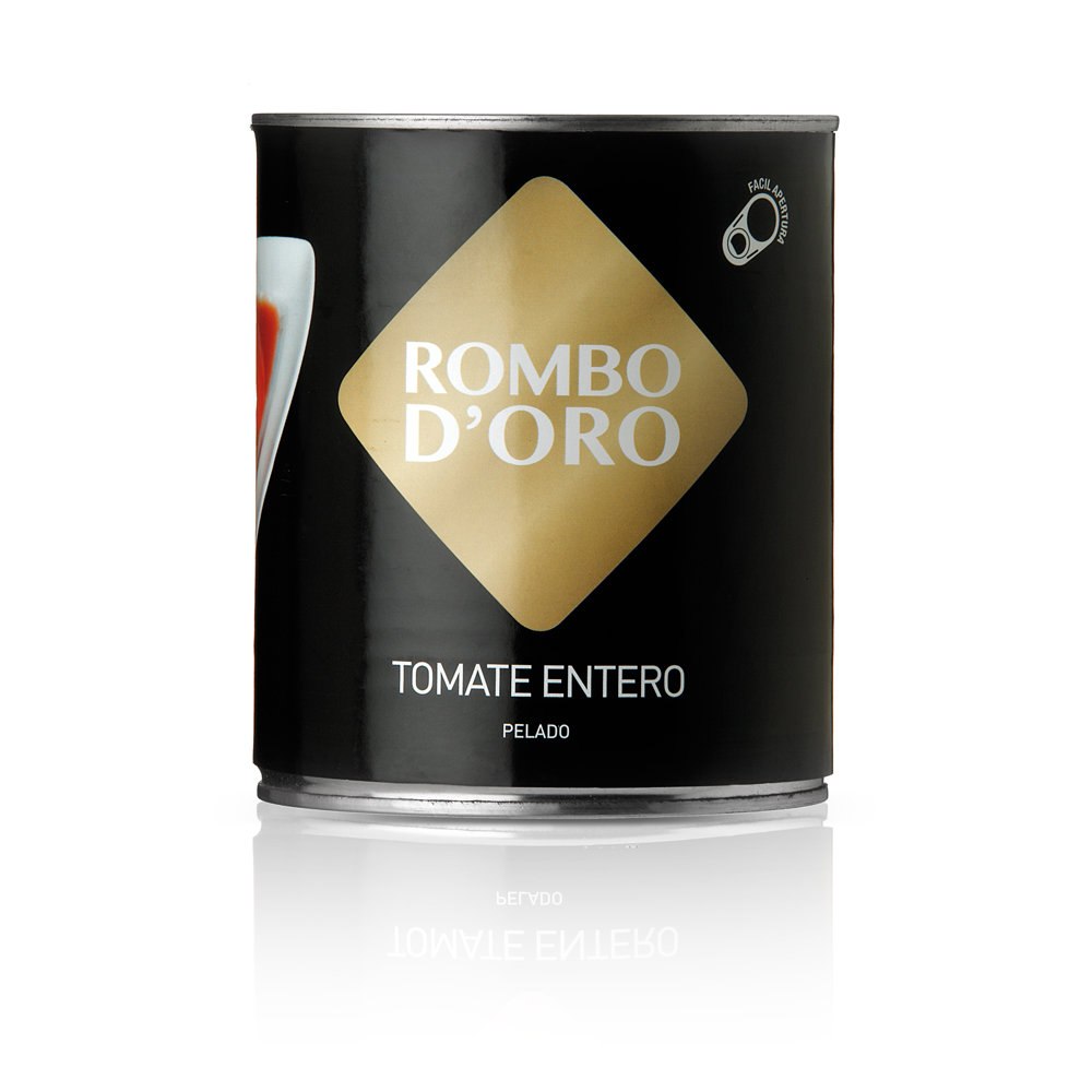 Tomate entero pelado ROMBO D&#39;ORO (1 kg).