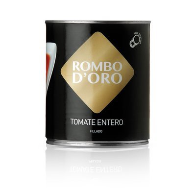 Tomate entero pelado ROMBO D&#39;ORO (1 kg).