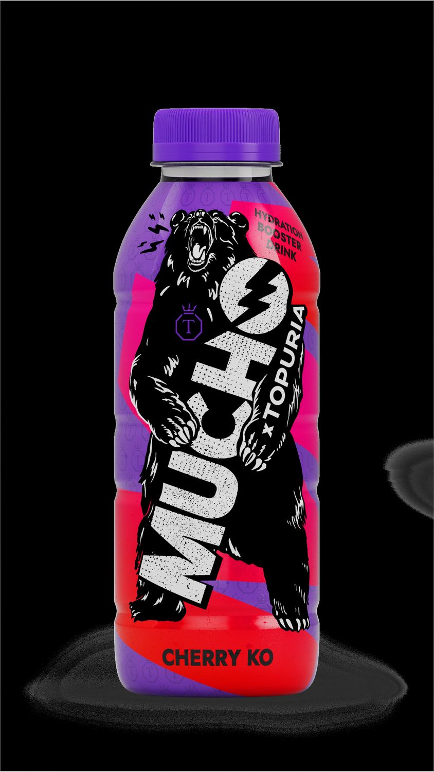 Bebida refrescante vitaminada cherry MUCHO X TOPURIA  500 ml.