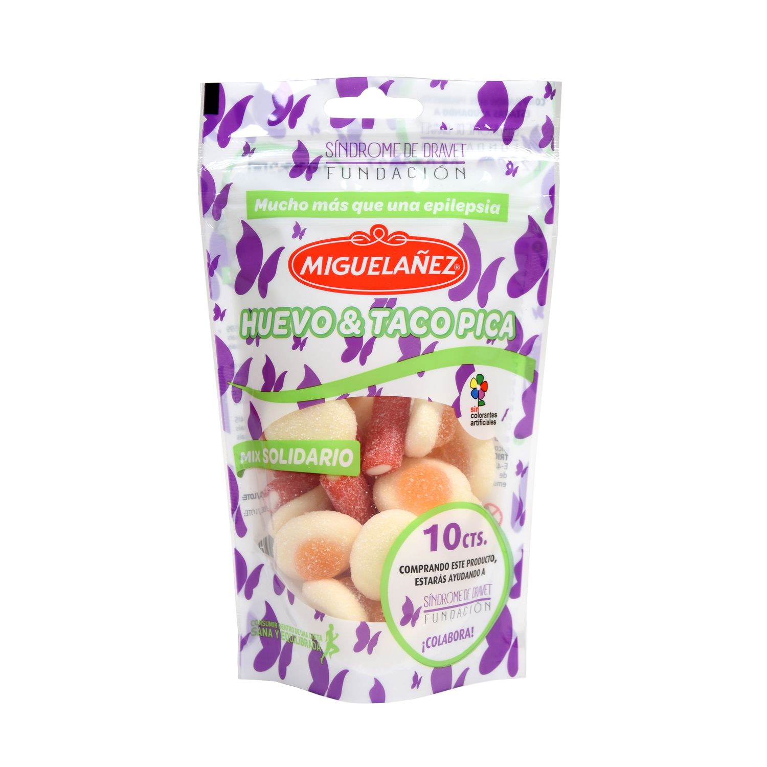 Gominolas huevo &amp; taco pica MIGUELAÑEZ 95 g.