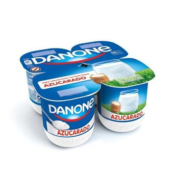 Yogur natural azucarado de DANONE (pack 4).