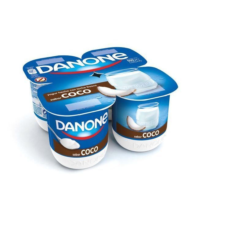 Yogur sabor coco de DANONE (pack 4).