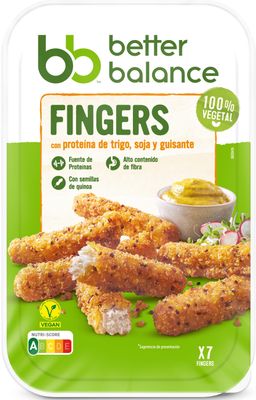 Fingers con proteína de trigo, soja y guisante better balance CAMPOFRIO 160 g.