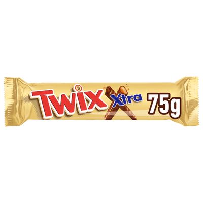 Barritas de chocolate extra TWIX XTRA 2x37.5 g.