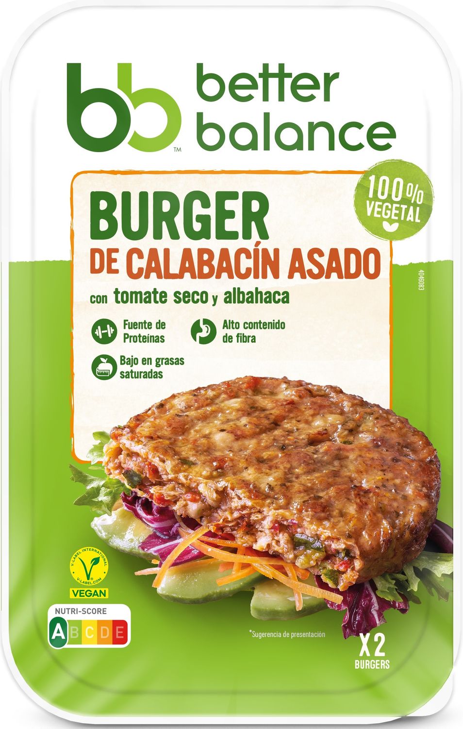 Burger de calabacín asado BETTER BALANCE 160 g.