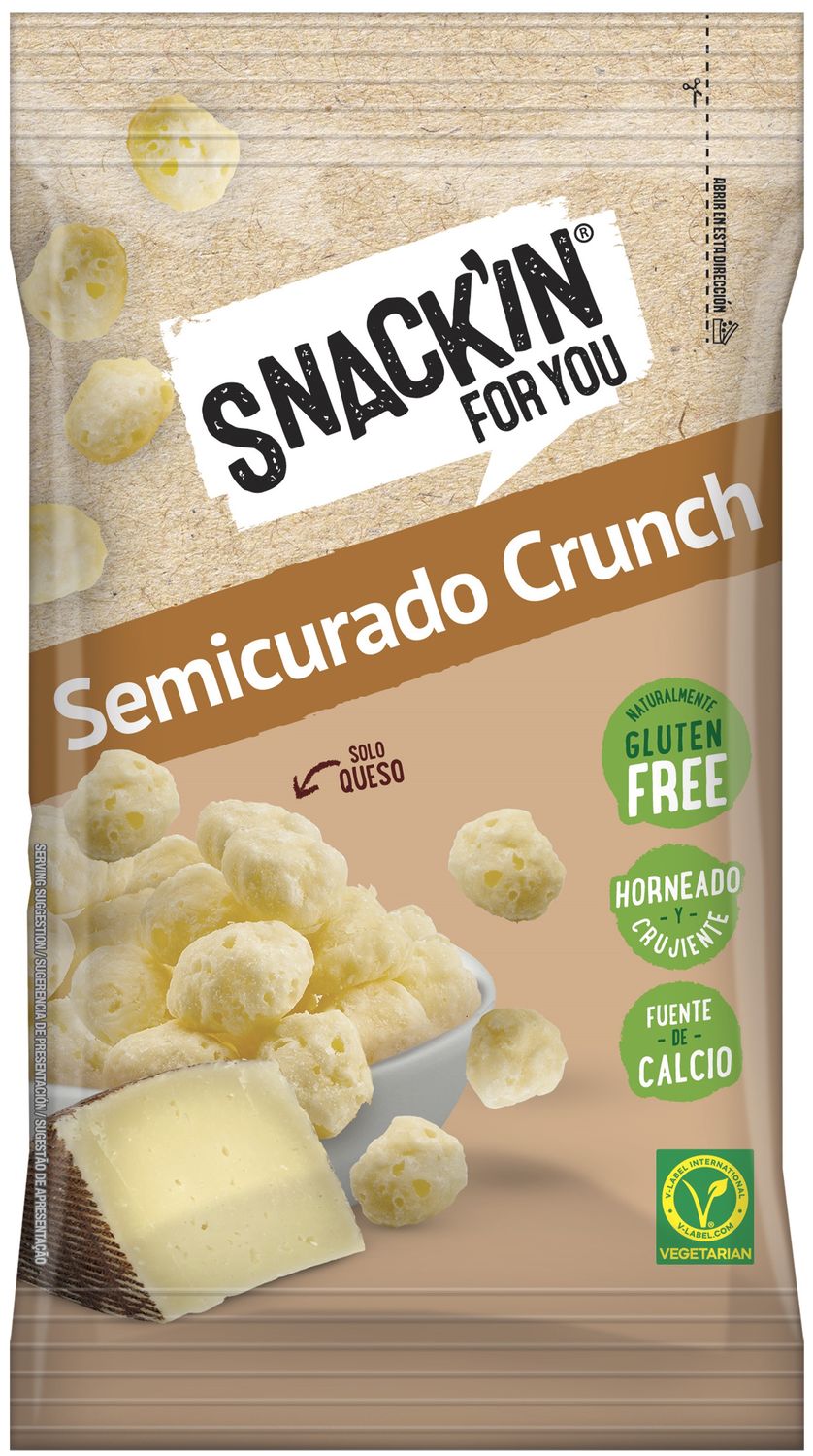 Snack de queso semicurado crunch SNACK&#39;IN FOR YOU 20 g.