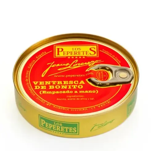 Ventresca de bonito troceada en aceite de oliva LOS PEPERETES 120 g.