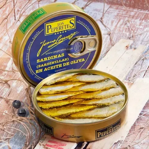 Sardinillas en aceite de oliva edición limitada LOS PEPERETES 120 g.