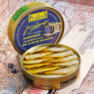 Sardinillas en aceite de oliva edición limitada LOS PEPERETES 120 g.