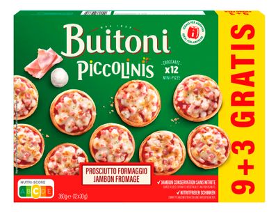Piccolinis prosciutto formaggio BUITONI 9 + 3