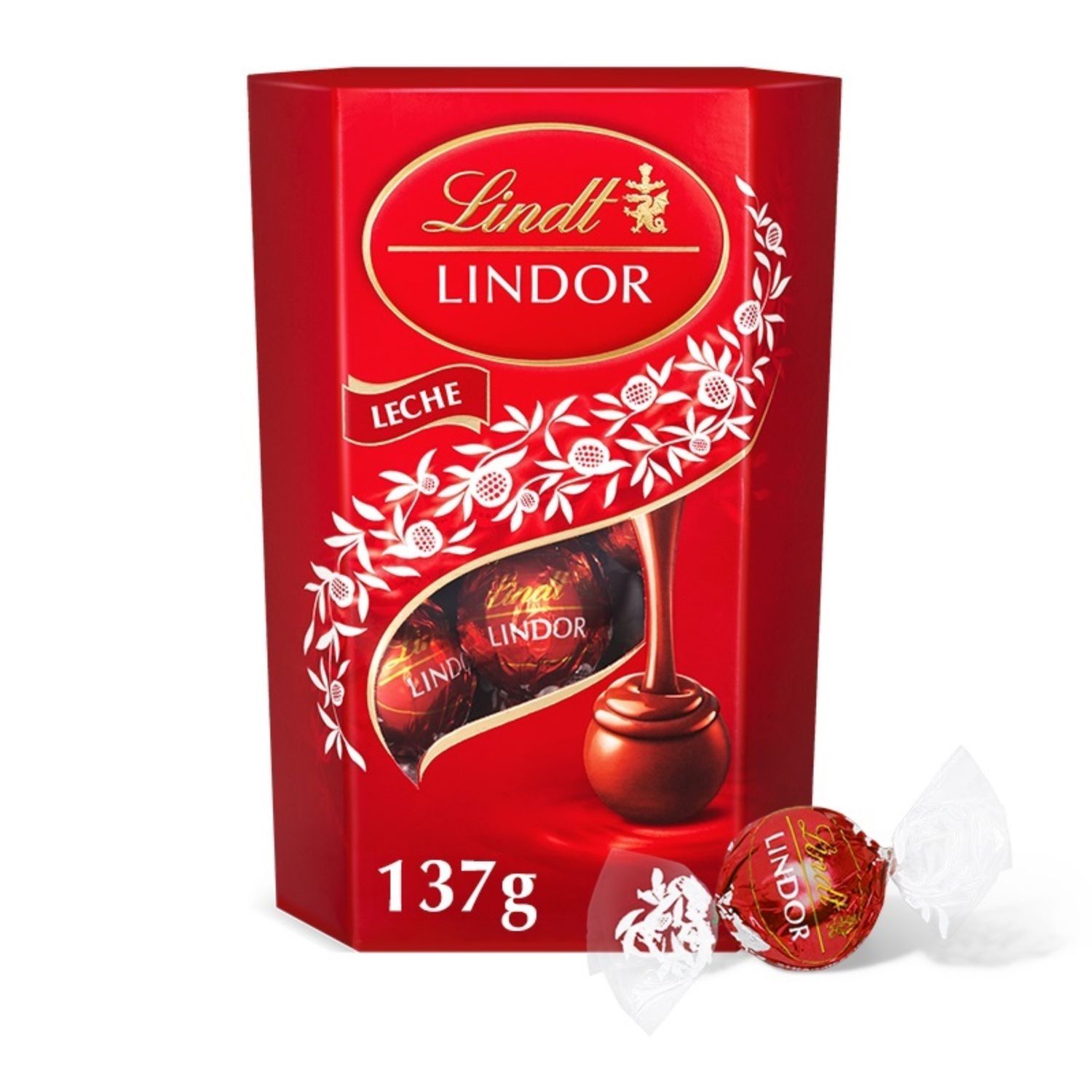 Bombones LINDOR chocolate con leche LINDT 137 g.