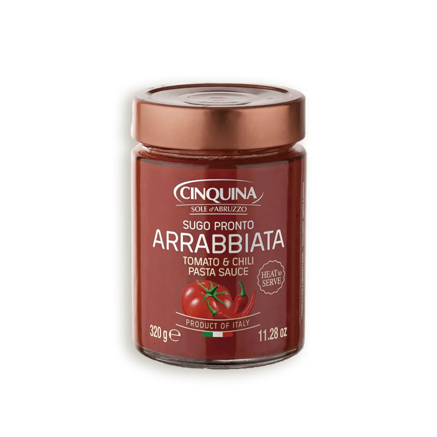 Salsa arrabbiata tomato &amp; chili CINQUINA 320 g.