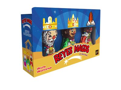 Reyes Magos de chocolate  sin gluten UÑA 3x30 g.