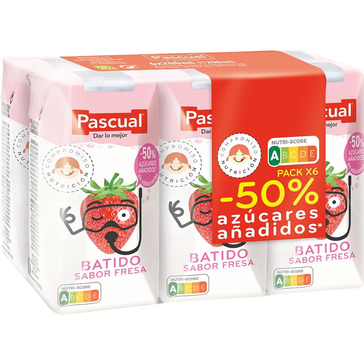BATIDO SABOR FRESA PASCUAL PACK 6