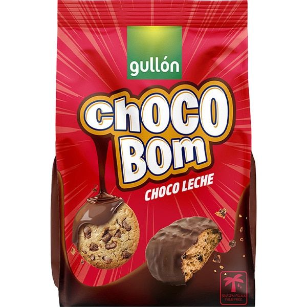 Galletas ChocoBom recubiertas con chocolate con leche GULLÓN 200 g.