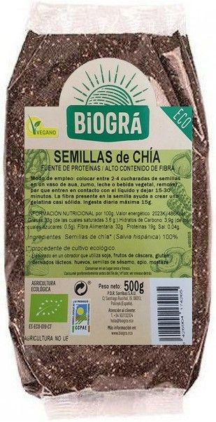 Chía BIOGRÁ 500 g.