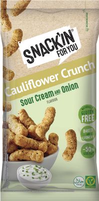 Snack de coliflor crujiente con crema agria y cebolla SNACK&#39;IN 80 g.