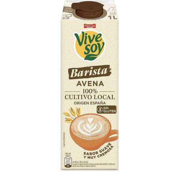 Bebida de avena barista VIVE SOY 1 lt.