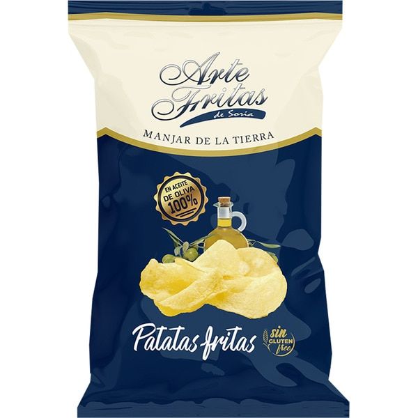 Patatas fritas sin gluten en aceite de aliva 100% ARTE FRITAS DE SORIA 130 g.
