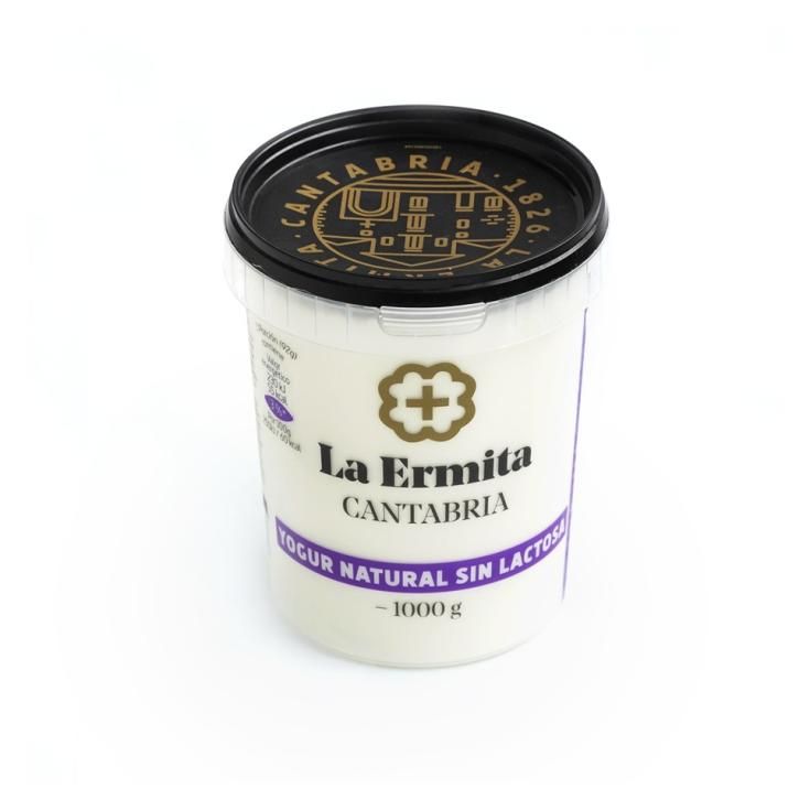 Yogur natural sin lactosa LA ERMITA 1000 g.