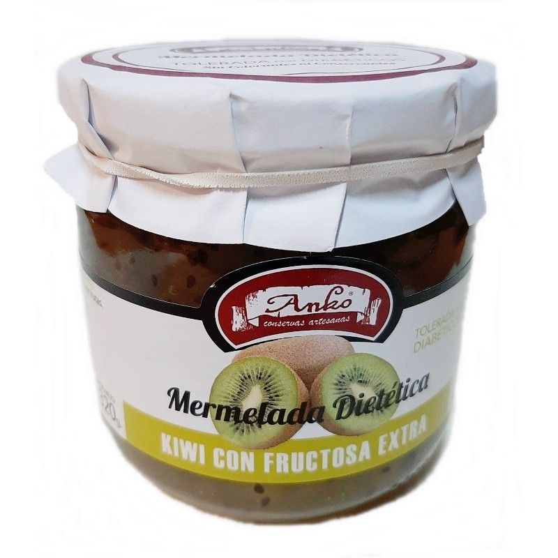 Mermelada dietética kiwi con fructosa extra ANKO 320 g.
