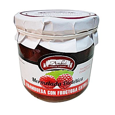 Mermelada dietética frambuesa con fructosa extra ANKO 330 g.