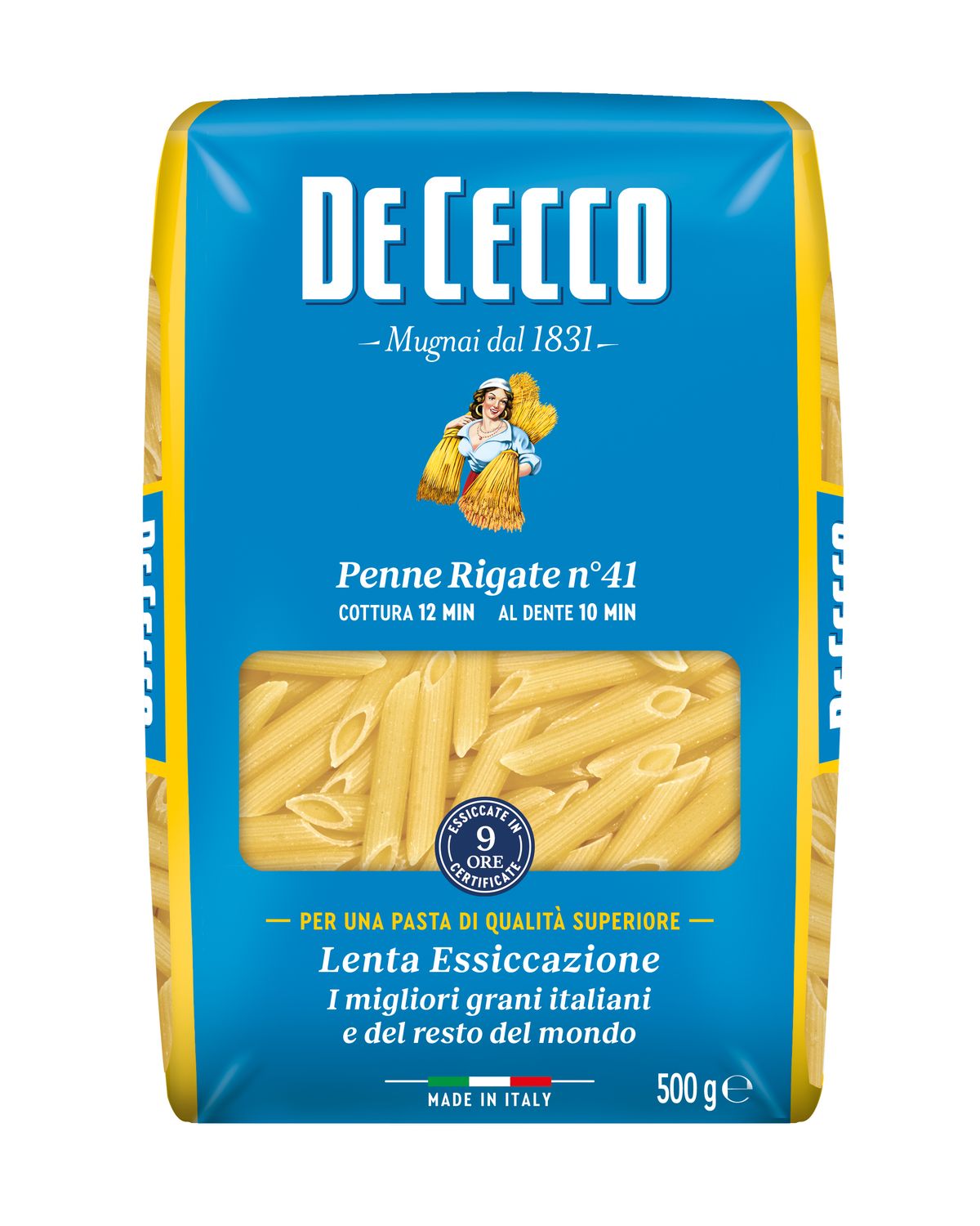 Penne rigate Nº41 de DE CECCO 500 g.
