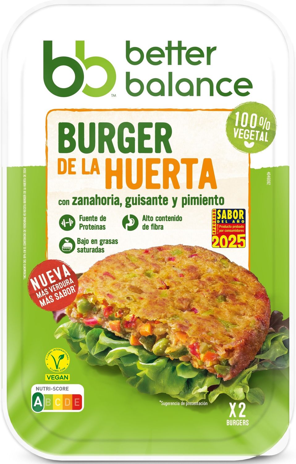 Hamburguesa vegetal better balance CAMPOFRÍO 160 g.