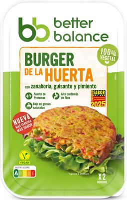 Hamburguesa vegetal better balance CAMPOFRÍO 160 g.
