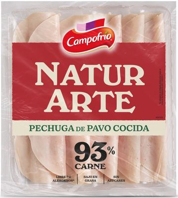 Pechuga de pavo cocida Naturarte CAMPOFRÍO 90 g.