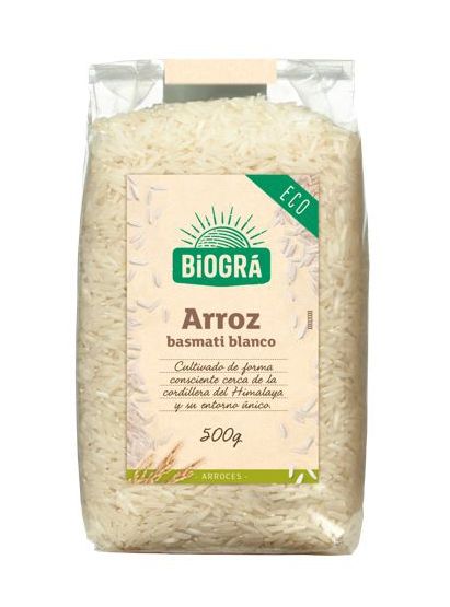 Arroz basmati blanco BIOGRA 500 g.