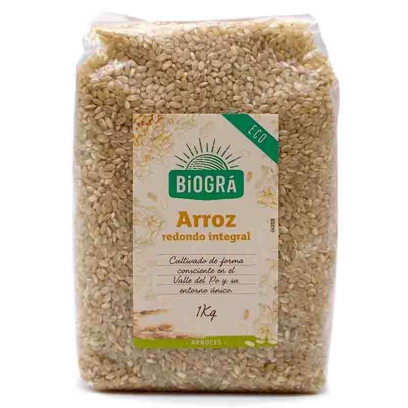Arroz redondo integral BIOGRA 1 Kg.