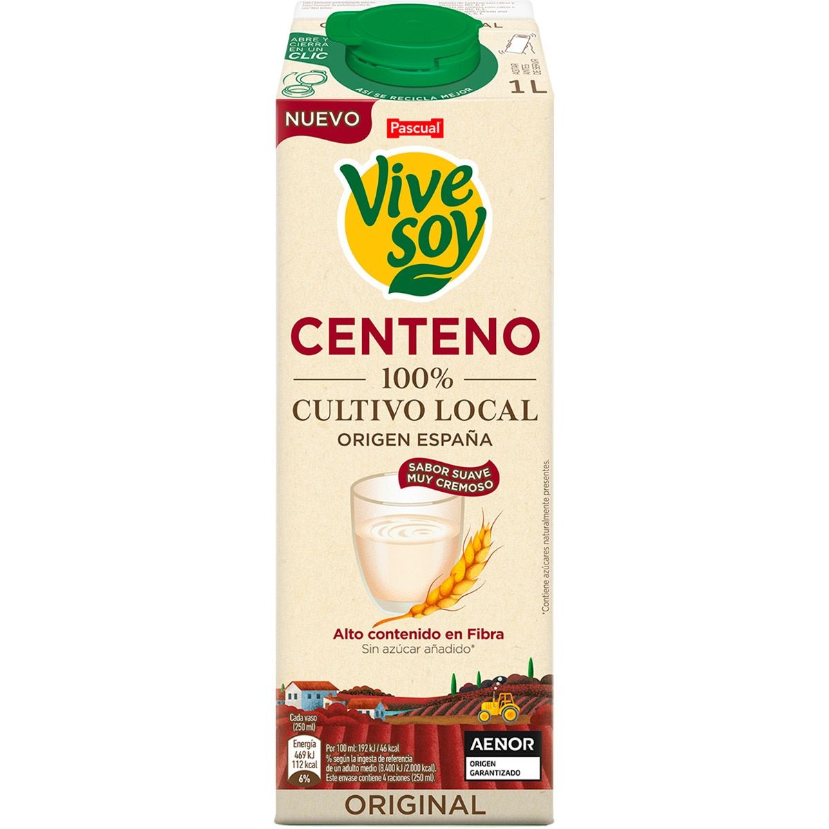 Bebida de centeno VIVESOY 1 Lt.