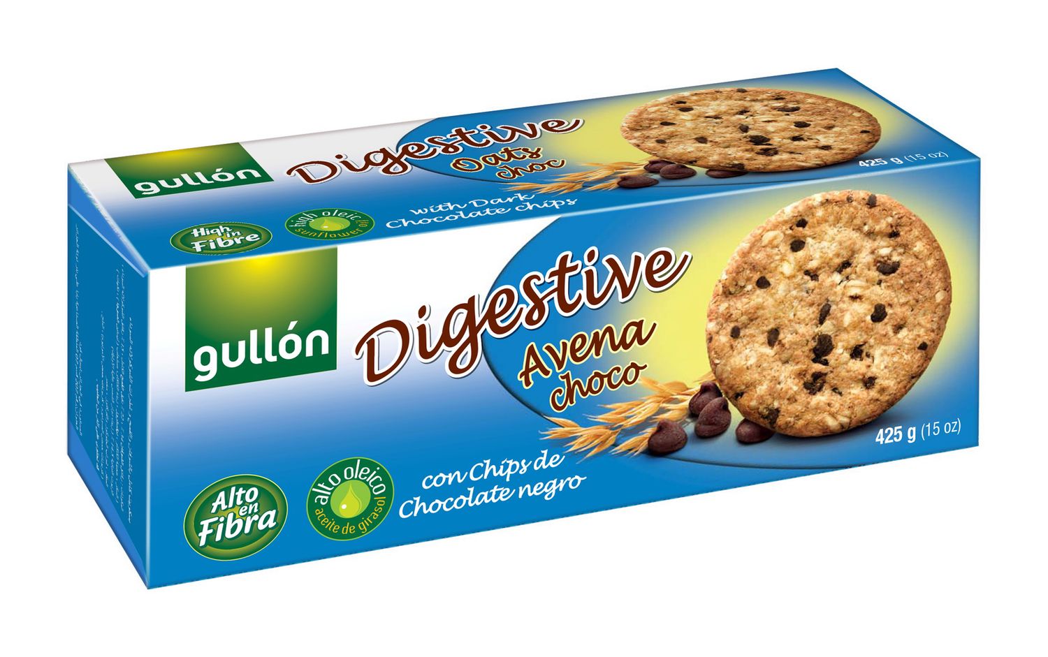 Galletas digestive avena choco GULLÓN 425 g.