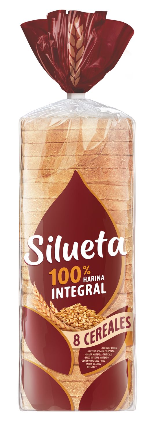 Pan de molde 8 cereales SILUETA de BIMBO 650 g.