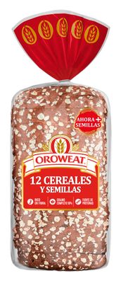 Pan de molde 12 cereales y semillas OROWEAT de BIMBO 550 g.