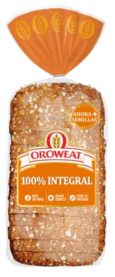 Pan de molde 100% integral OROWEAT de BIMBO 550 g.
