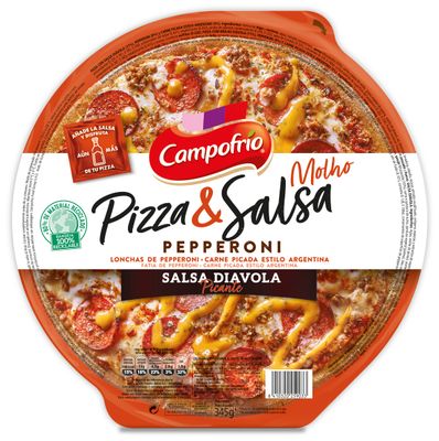 Pizza &amp; salsa pepperoni CAMPOFRÍO 345 g.