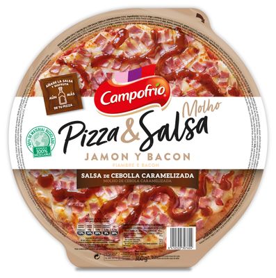 Pizza &amp; salsa jamón y bacon CAMPOFRÍO 360 g.
