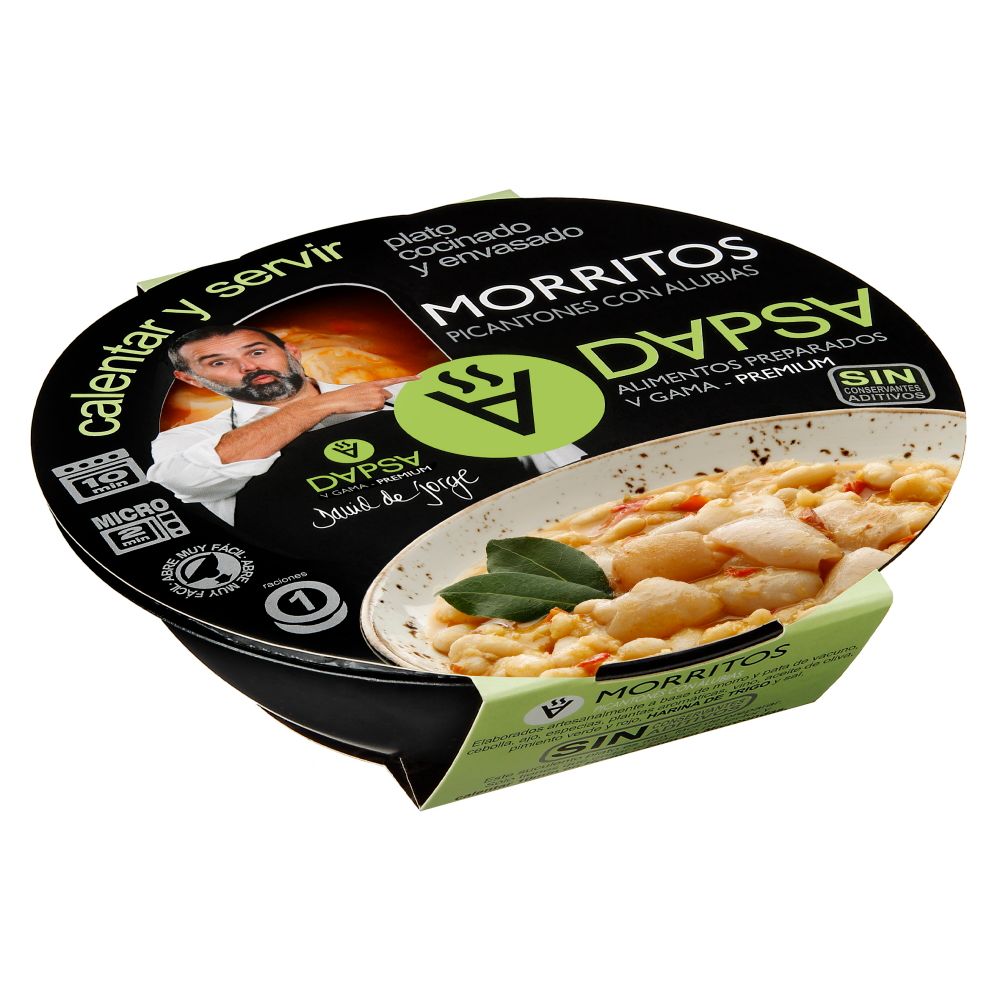 Alubias con morritos picantones con alubias DAPSA 380 g.