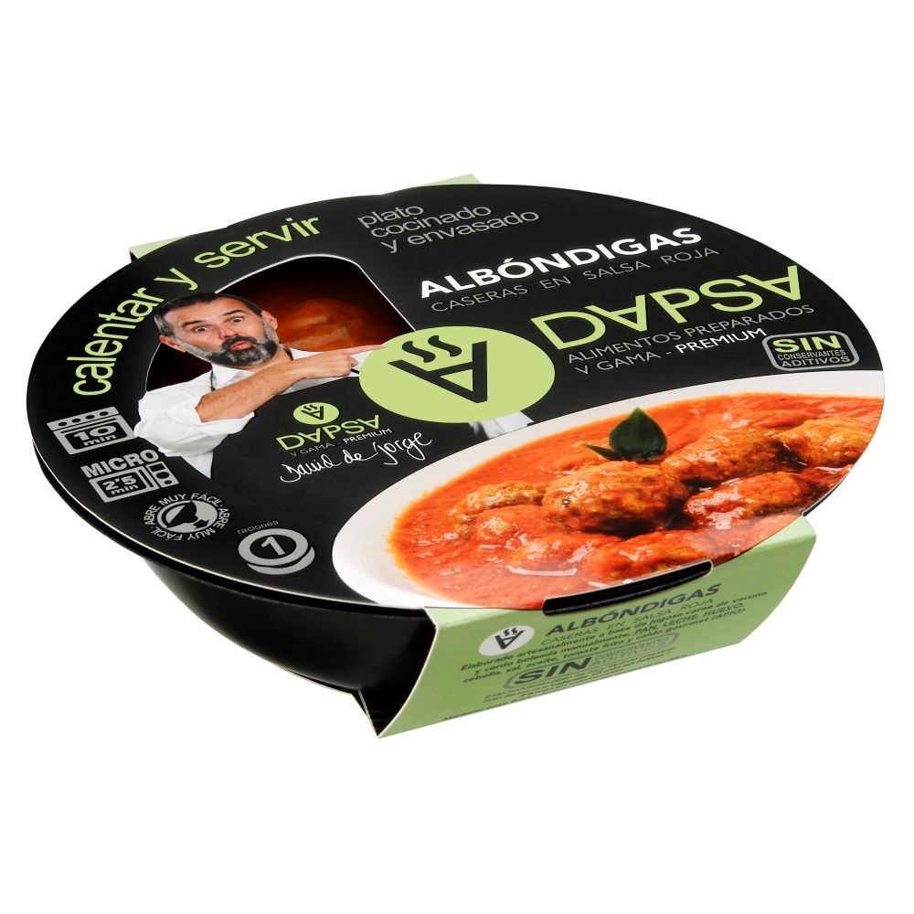 Albóndigas caseras en salsa roja DAPSA 300 g.