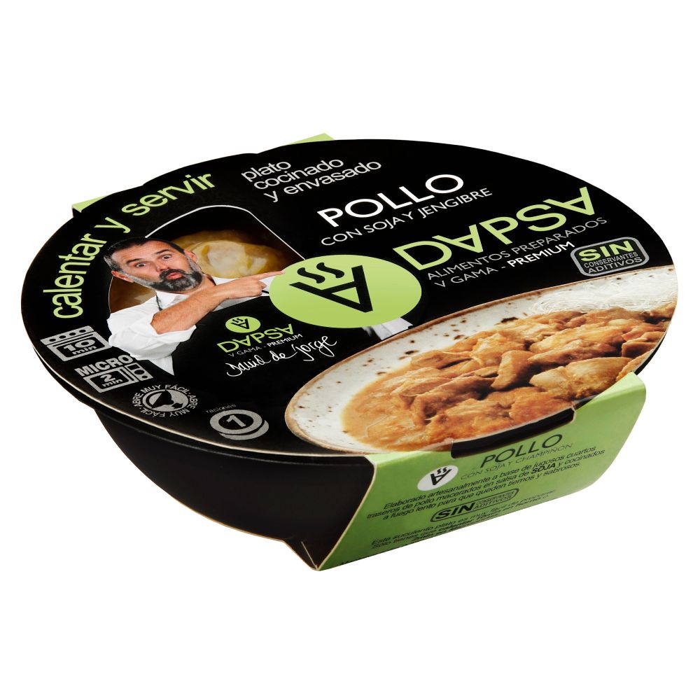 Pollo con soja y jengibre DAPSA 250 g.