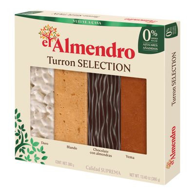Surtido de turrón en porciones sin azúcar cosecha propia EL ALMENDRO 380 g.
