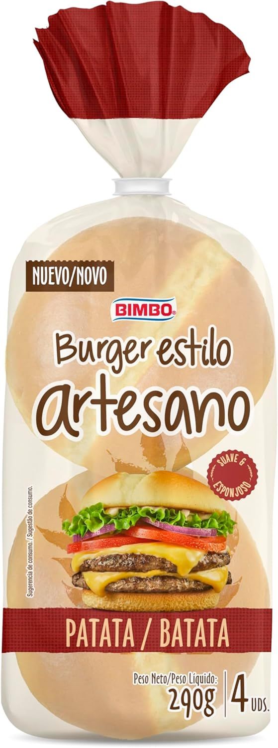 Pan burger estilo artesano patata BIMBO 290 g.