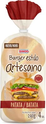 Pan burger estilo artesano patata BIMBO 290 g.