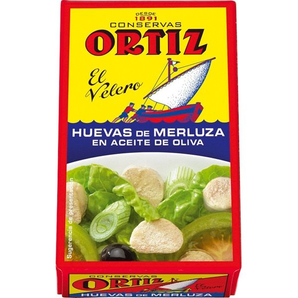 Huevas de merluza en aceite de oliva ORTIZ 80 g.