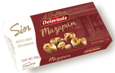 Mazapán sin azúcar DELAVIUDA 200 g.